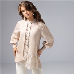 Рубашка вискозная, Кружевной повод (пульс сердца)