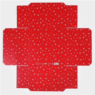 Коробка новогодняя складная «Новогодний подарок», 26×26×8 см, Новый год