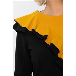 Платье Эванесса (черно-желтое) П12748-35М