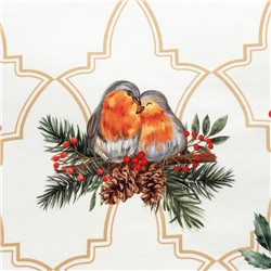 Скатерть новогодняя «Этель Winter robin» 144×220 см, 100% хлопок, саржа 190 г/м²