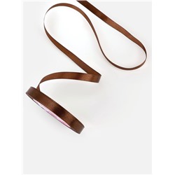 Лента атласная, 10 мм, 23±1 м, коричневая №31