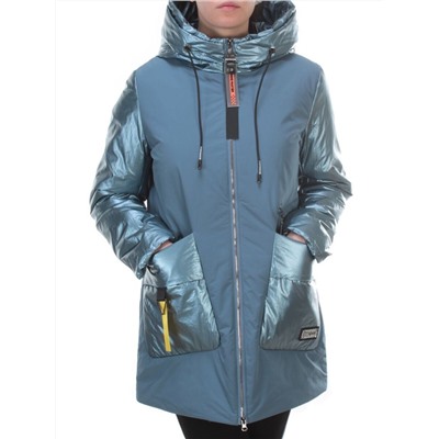 BM-926 GRAY/BLUE Куртка демисезонная женская АЛИСА (100 гр. синтепон)