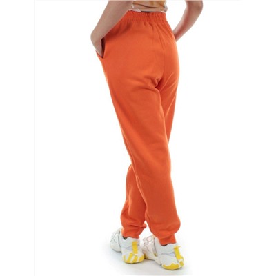 M053 ORANGE Брюки спортивные женские на флисе (100% хлопок) 7986