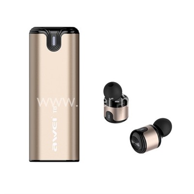 Bluetooth-гарнитура AWEI беcпроводная (T8) золото
