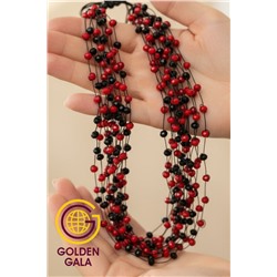 Комплект бижутерии "Хрустальная россыпь" , цвет черный с красным