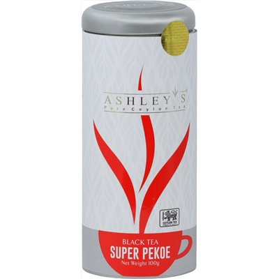 ASHLEY'S. Super Pekoe черный 100 гр. жест.банка (Уцененная)