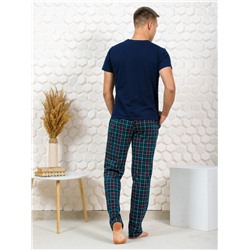 М43 Брюки клетка зелёный Свт