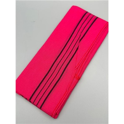 Bath Towel Мочалка-полотенце для душа с пилинг-эффектом / Basic Long Exfoliating Towel, малиновый