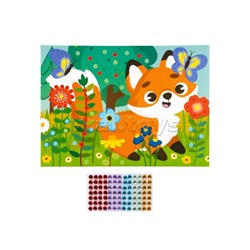 Набор для творчества. Рисунок из страз "Лисёнок" (европодвес)