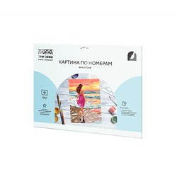 Картина по номерам на картоне ТРИ СОВЫ "На встречу закату", 30*40, с акриловыми красками и кистями