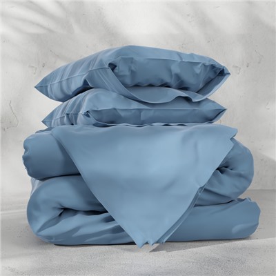 Постельное бельё Этель 2сп Tencel 180*210см, 220*245см, 50*70см-2шт, цвет серо-голубой