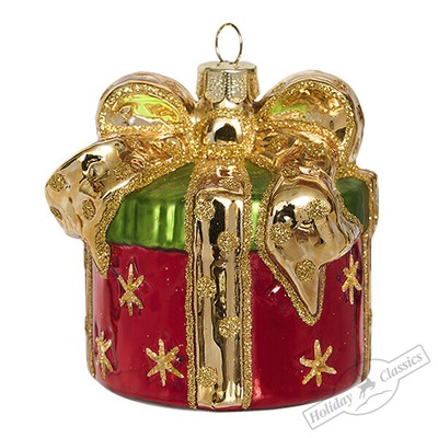 Новогодний подарок (стекло) 5,5х5,5х7 см