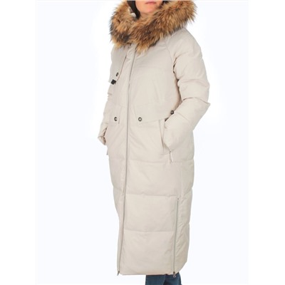 H23-631 LT. BEIGE Пальто зимнее женское (200 гр. тинсулейт)
