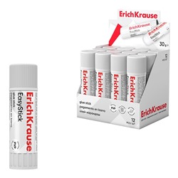 Клей-карандаш ErichKrause Standard, 30 г, быстрое склеивание