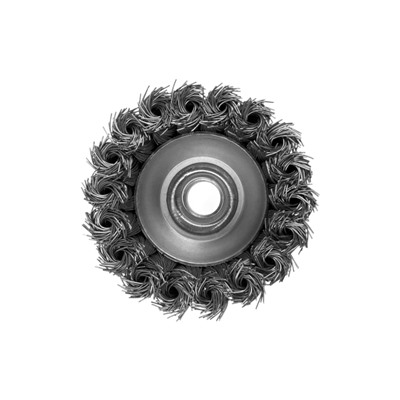 Щетка металлическая для УШМ ЛОМ, крученая проволока, «чашка», М14, 75 мм