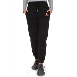 Q-02 BLACK Брюки спортивные женские (85% хлопок, 15% полиэстер)