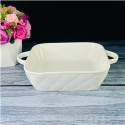 118-082 Квадратное блюдо для запекания 27см BIANCO в под.уп.(х12)Фарфор