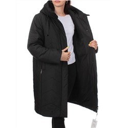 1135 BLACK Пальто зимнее облегченное женское (холлофайбер 150 гр.)