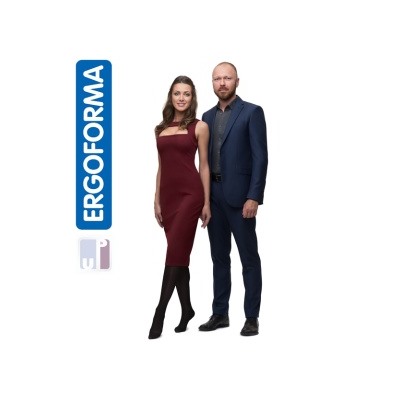 EU 224 Чулки компрессионные Ergoforma UP унисекс (2 класс) закрытый носок р.2 (черный)