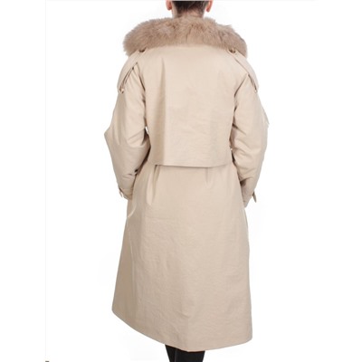 21003 BEIGE Пальто зимнее женское MAILILUO (150 гр. холлофайбера)