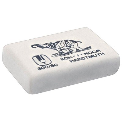 Ластик Koh-I-Noor "Elephant" 300/60, прямоугольный, натуральный каучук, 31*21*8мм, ч/б