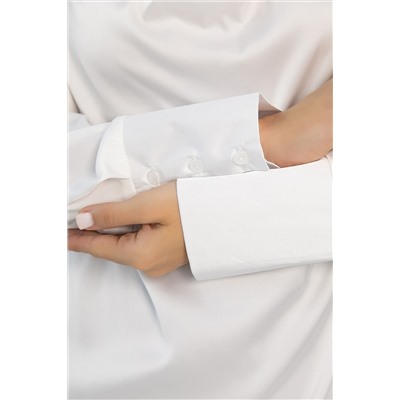 Блуза Шелковая сказка (белая) Б14380-33М