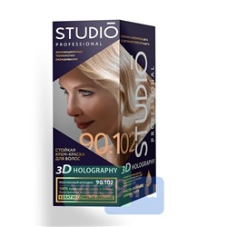 Крем-краска Studio Professional для волос цвет: 90.102 Платиновый блондин, 50/50/15 мл.