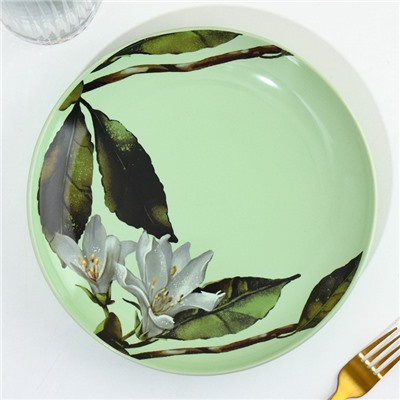 Тарелка керамическая Lemon flowers, 22.5 см, Dolce Ceramo
