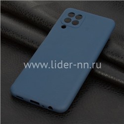 Задняя панель для Samsung Galaxy  A22 Силикон матовый (синяя)