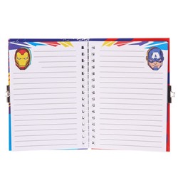 Записная книжка на замочке А6, «Дневник супергероя», 50 листов, Мстители