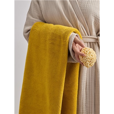 Полотенце банное цвета охры из коллекции Essential, 70х140 см