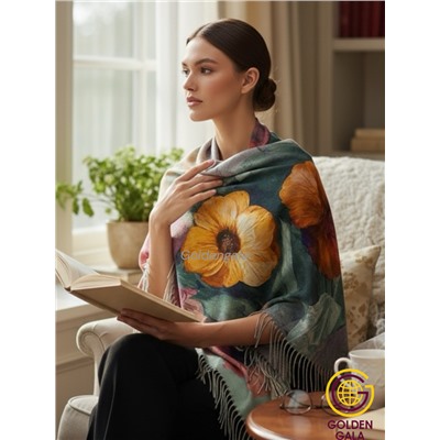 Платок теплый кашемировый с 3D принтом Арт 2591П/11