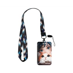 Бейдж вертикальный MESHU "Sensitive", 110*70мм, лента с карабином, 2D печать, опп пакет, европодвес