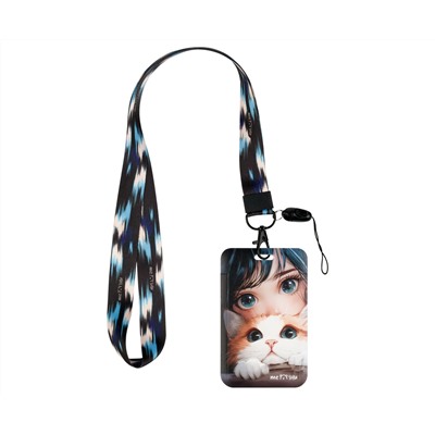 Бейдж вертикальный MESHU "Sensitive", 110*70мм, лента с карабином, 2D печать, опп пакет, европодвес