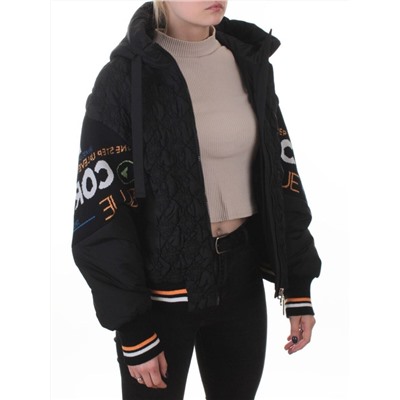 705 BLACK Куртка демисезонная женская (100 гр. синтепон)