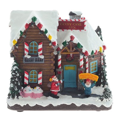 GAEM Фигурка декоративная "Рождество" (4 мелодии, подсвет, движ, 3xAA н/п, +USB), L23 W16,5 H21 см