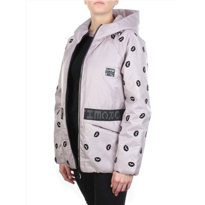 ZW-2166-C PINK POWDER Куртка демисезонная женская BLACK LEOPARD (100 гр.синтепона)
