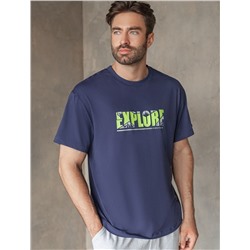 Свободная футболка  с авторским принтом