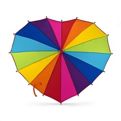 C932-4315 RainbowHeart (Радуга) Зонт детский Fulton
