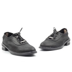 03-S49-T49 S19-121 Y1058 BLACK Полуботинки женские (натуральная кожа)