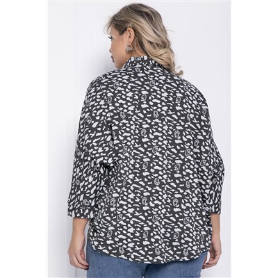 Рубашка Сладкий поцелуй (серая) Б12330-4