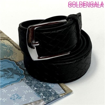 Ремень детский 2,5х90 см Р1 черный с рисунком