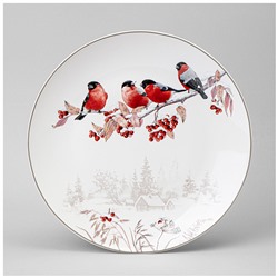 ТАРЕЛКА ОБЕДЕННАЯ LEFARD "ЛЕСНАЯ СКАЗКА" СНЕГИРИ 27 СМ (КОР=18ШТ.)