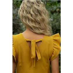 Платье Романтика (горчица) П13469-19М