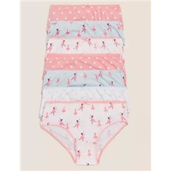 7pk Pure Cotton Ballerina Knickers (2-16 Yrs)