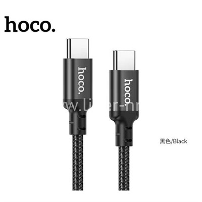 Кабель Type-C to Type-C 1.0м HOCO X14 текстильный (черный) 60W