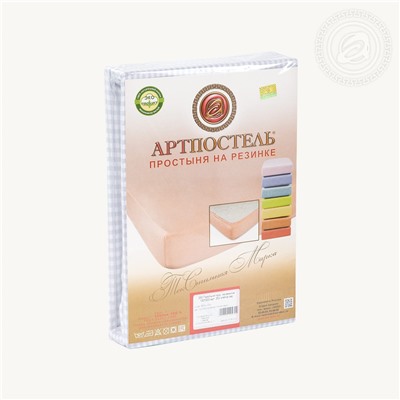 Простыня трикотажная на резинке Клетка (серый) Арт Дизайн