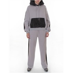 008 GRAY/LT. BLUE/LEOPARD Костюм спортивный зимний женский (95% хлопок, 5% полиэстер)