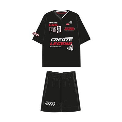 Комплект для девочки: футболка, шорты