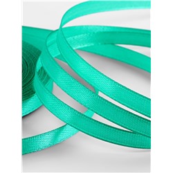 Лента атласная, 6 мм, 23±1 м, бирюзовая №54